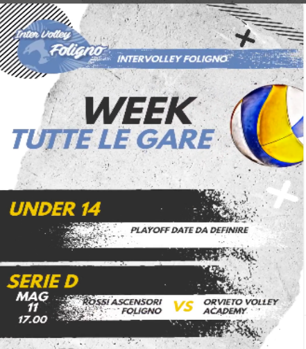 Il programma della settimana per la Inter Volley Foligno