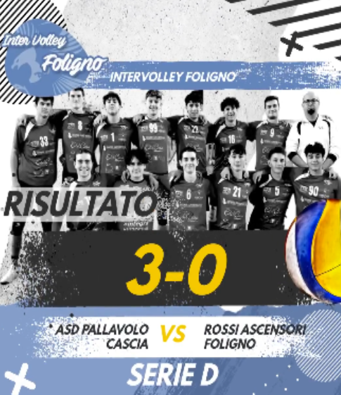 Serie D: Cascia - Rossi Ascensori Foligno 3-0