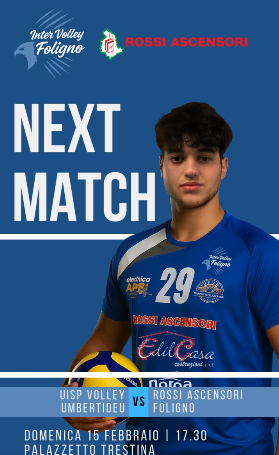 Prossima gara di serie D domenica 15 febbraio a Umbertide