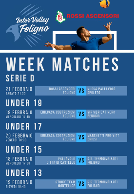 Il programma della settimana per la Inter Volley Foligno