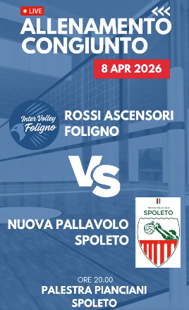 Allenamento congiunto a Spoleto per la squadra di serie D giovedì 9 aprile
