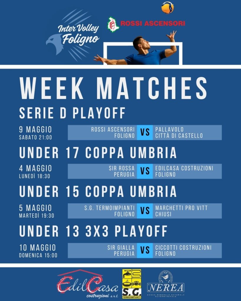 Settimana di sfide importanti per la Inter Volley con inizio anche dei play off