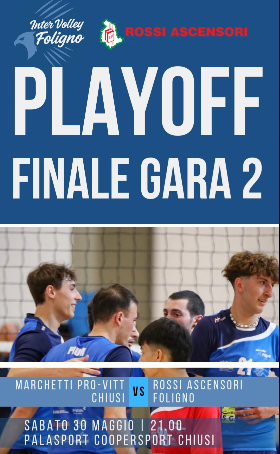 Sabato 30 maggio ore 21 a Chiusi gara 2 play off promozione serie C