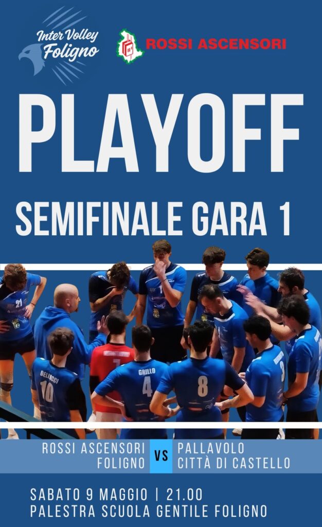 Sabato 9 maggio gara 1 play off di serie D contro Città di Castello a Foligno